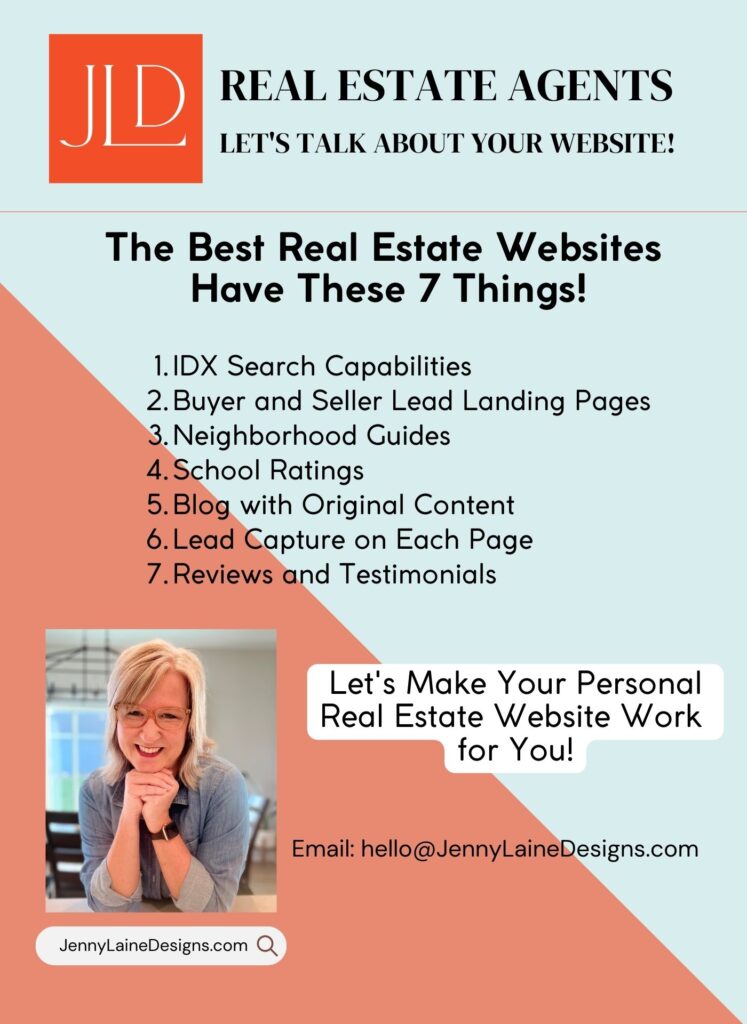 7 things Real Estate Agents Should Have on their Website | Jenny Laine Designs